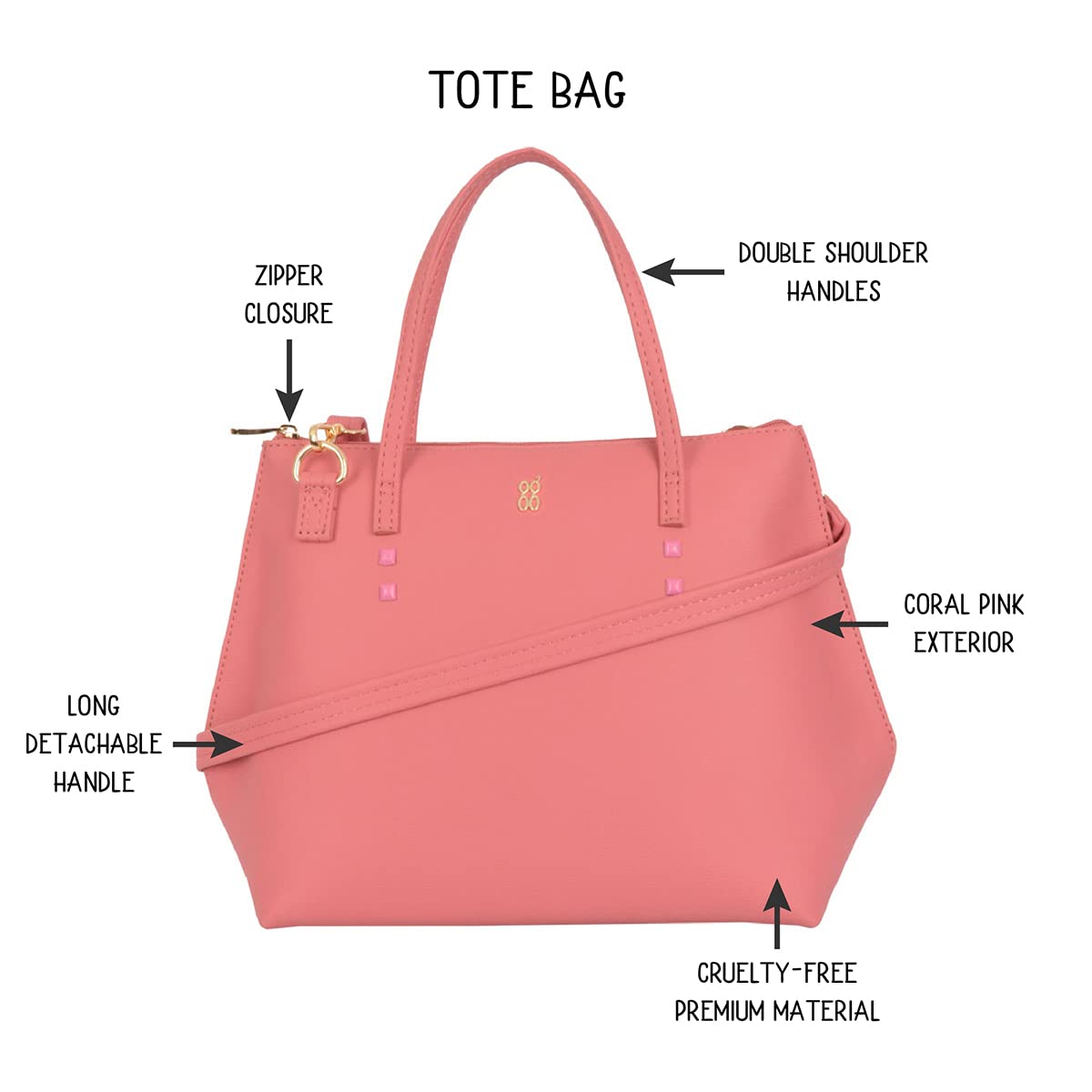 Stylish Baggit Women's Medium Tote Handbag - Fashionable Casual Purse for Work, Travel & Everyday Use | Ladies Shoulder Bag
