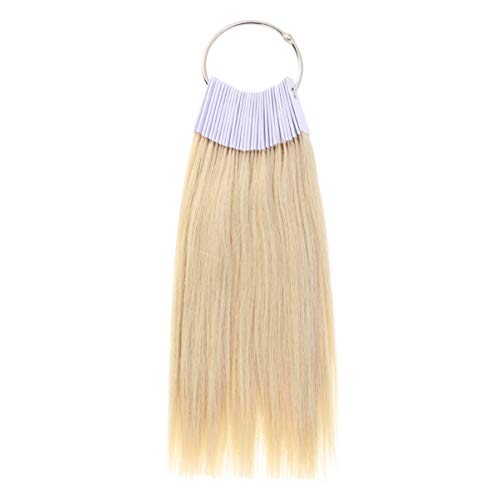 Lurrose 30pcs Natural Human Hair Color Ring - Hair Color Testing Samples for Stylists, Adults & Kids (3 Degree Color) - Perfect for Salon, Home Use & DIY Hair Coloring