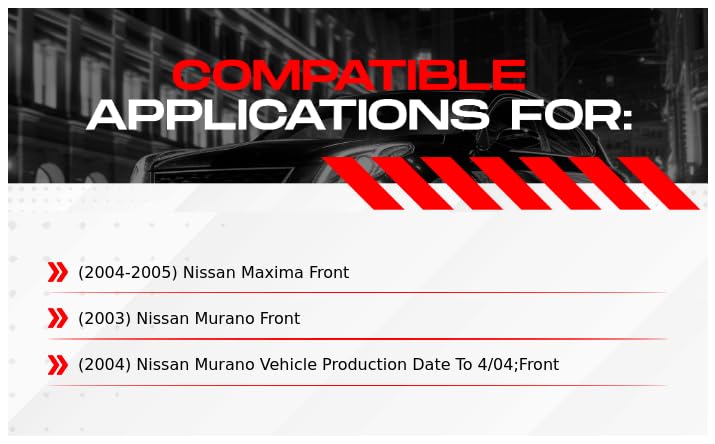 R1 Concepts Premium Front Brake Kit - Ceramic Brake Pads & Rotors for 2003-2004 Nissan Murano, 2004-2005 Nissan Maxima | High-Performance Braking System for Smooth Stops & Enhanced Safety | Ideal for City Driving, Highway Commuting & Daily Use