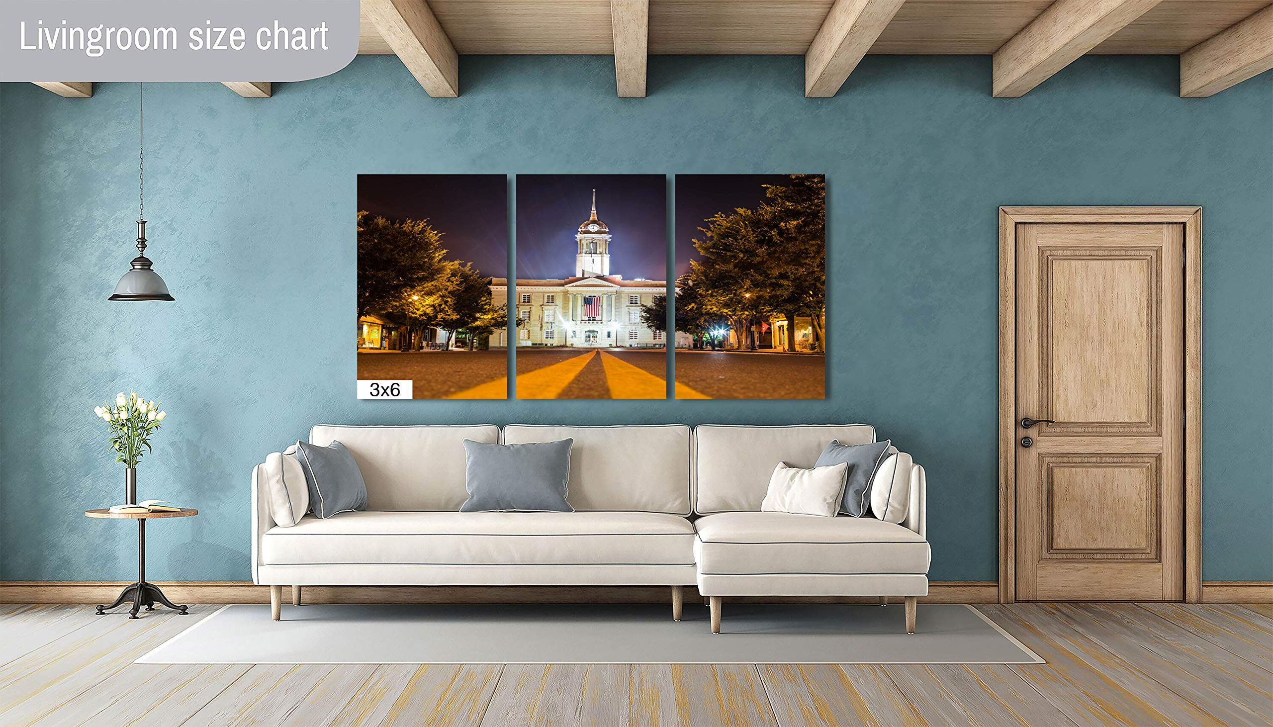 Columbia Tennessee Nashville City Photography Metal Print - Stunning Wall Art & Home Decor Poster for Bedroom, Living Room - Perfect Landmark Gift for Travel Lovers & Urban Decor