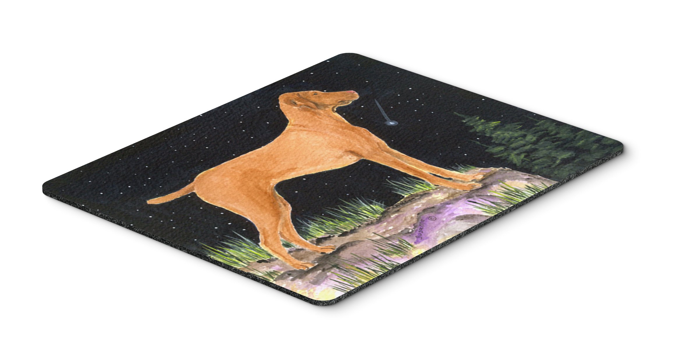 Starry Night Vizsla Mouse Pad & Trivet - Large Washable Non-Slip Desk Mat for Home Office, Gaming & Computer Work - Perfect for Laptop Users & Pet Lovers