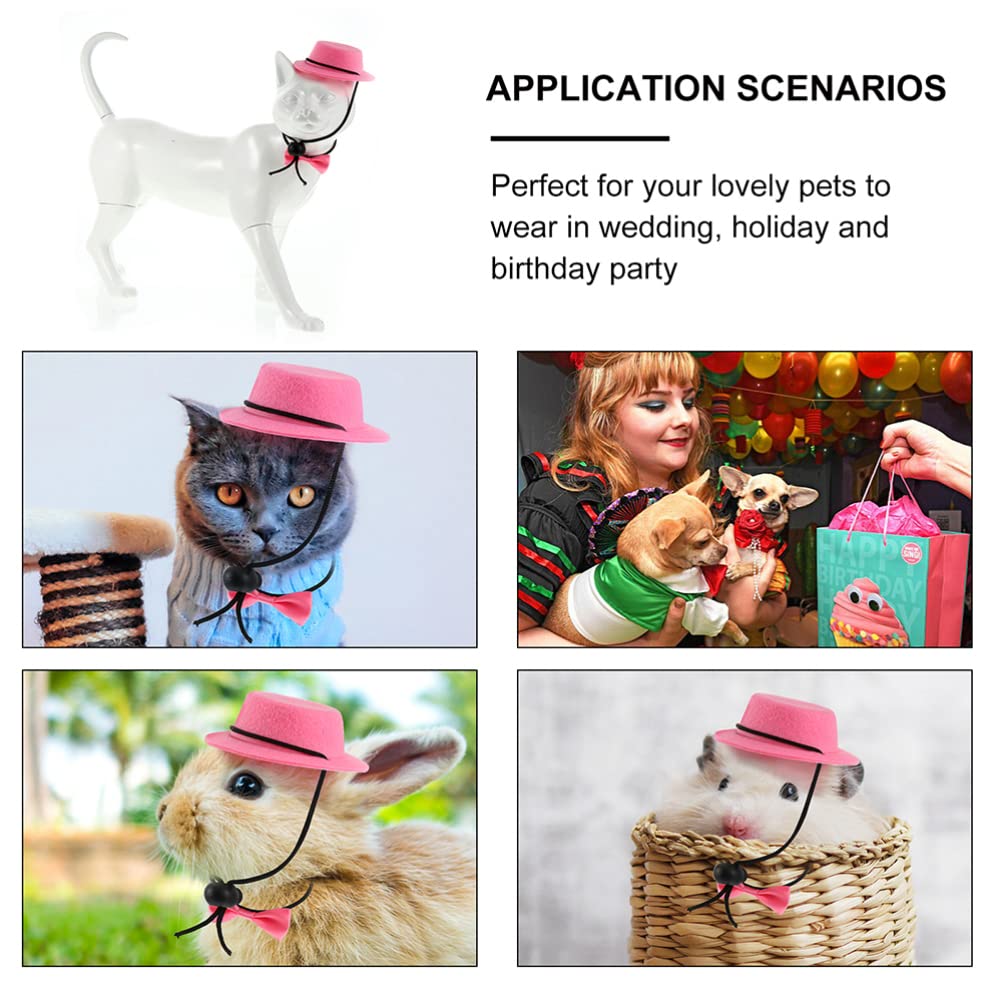 Funny Pet Costume Set - Tiny Party Hats & Necktie for Small Animals - Perfect for Parties & Photos