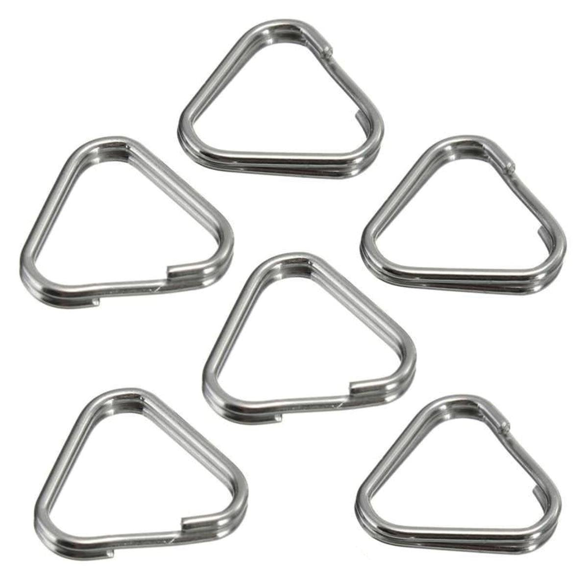 Hama 12mm Triangular Split Rings - Pack of 6 for Keychains, Lanyards & DIY Crafts | Durable Metal Key Rings for Keys, ID Badges & Outdoor Gear