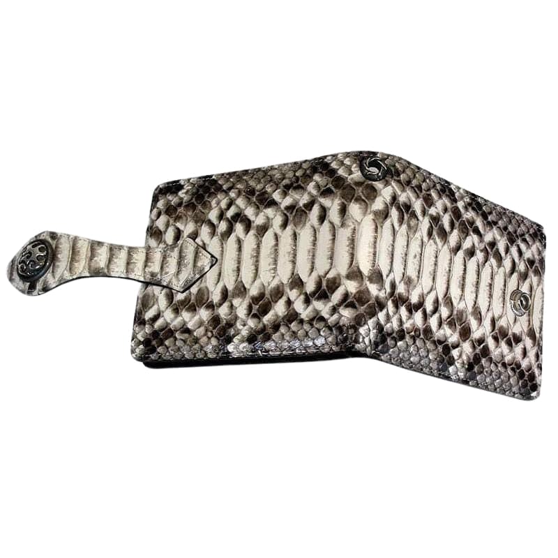 Authentic Python Skin Leather Wallet for Men - Luxury Slim Bifold Wallet with RFID Protection - Perfect for Business, Travel & Everyday Use