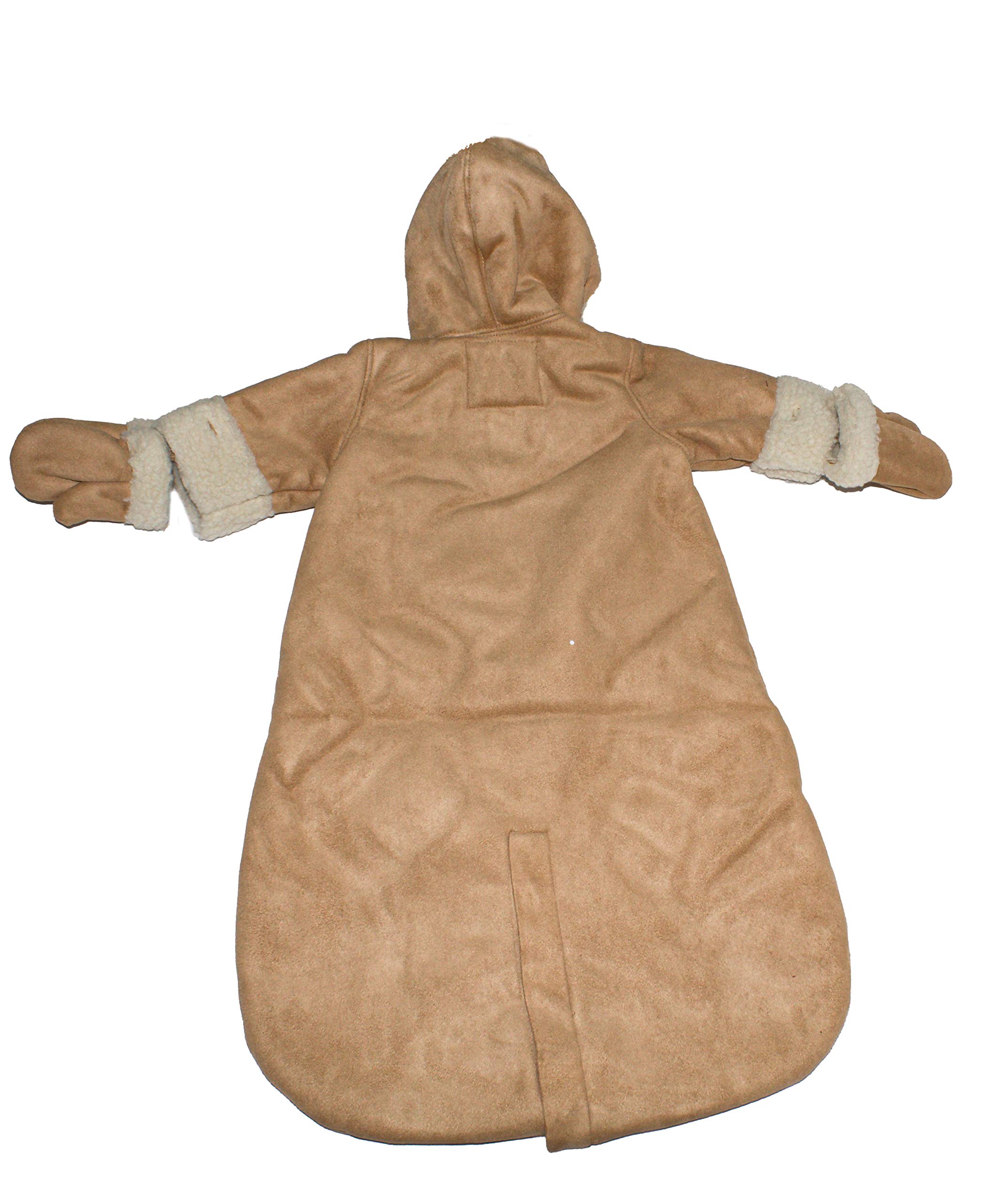 Gap Baby Convertible Snowsuit & Bag - Faux Suede & Sherpa Lined Winter Outfit for Infant Boys & Girls (3-6 Months) - Perfect for Cold Weather, Snow Play & Outdoor Adventures