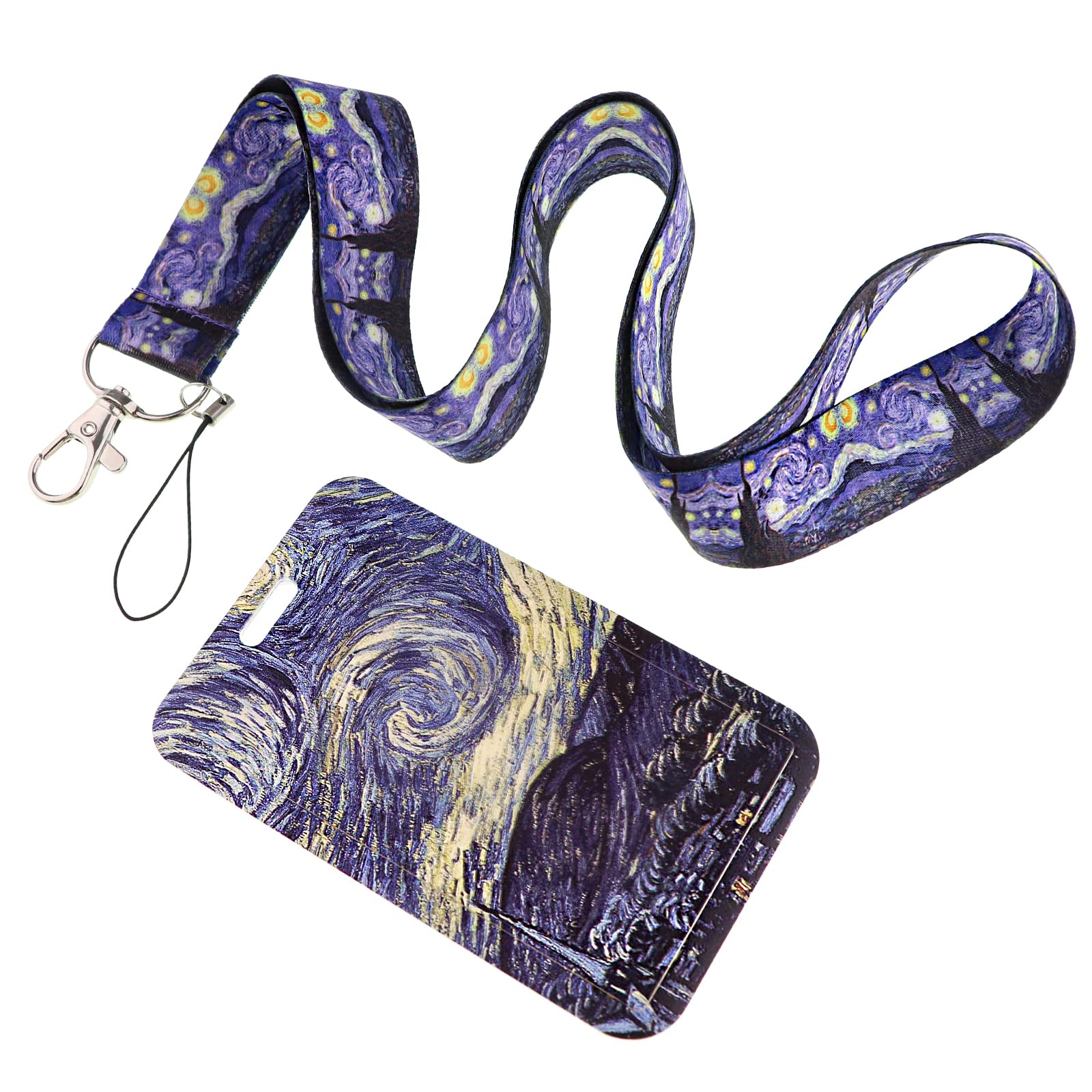 Van Gogh Lanyard with Badge Holder - Cruise Ship Card & Key Lanyard for Women & Men - Office & Travel Use