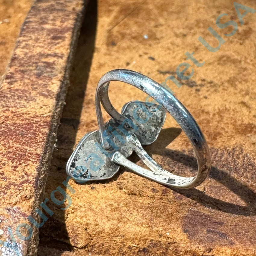 Tiny Navajo Sterling Silver Heart Ring with Genuine Turquoise - Size 6.5 - Handmade Native American Jewelry for Women - Perfect for Valentine's Day Gifts, Anniversary Presents & Boho Fashion Accessories