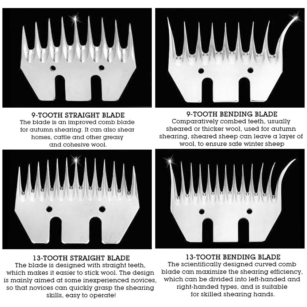 Professional Electric Sheep Shears & Goat Shears - 13 Teeth Straight Blade with Oscillating Blade for Wool Cutting, Animal Grooming & Hair Trimming - Perfect for Livestock Care, Farm Use & Pet Grooming at Home