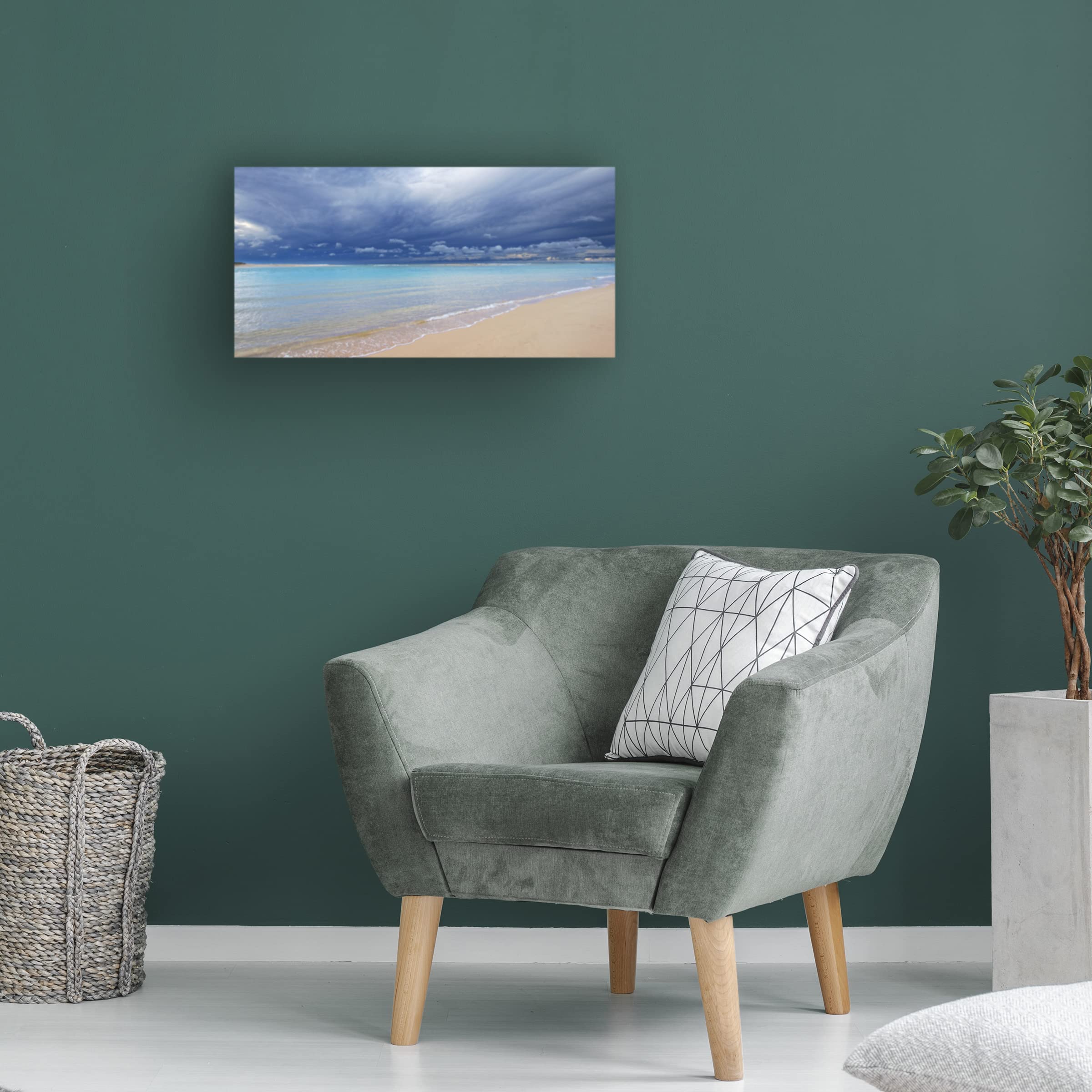 Trademark Fine Art 'Born to Be on a Beach 4' Canvas Wall Art Print by Beata Czyzowska Young - Tropical Beach Decor for Living Room, Bedroom & Office