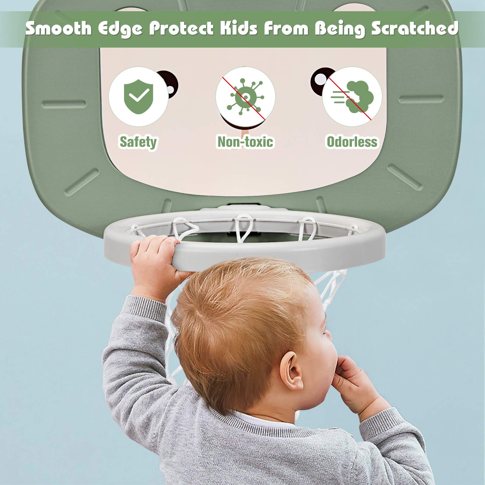 Costzon Adjustable Kids Basketball Hoop - 5 Height Levels for Indoor/Outdoor Play - Perfect Sports Gift for Toddlers