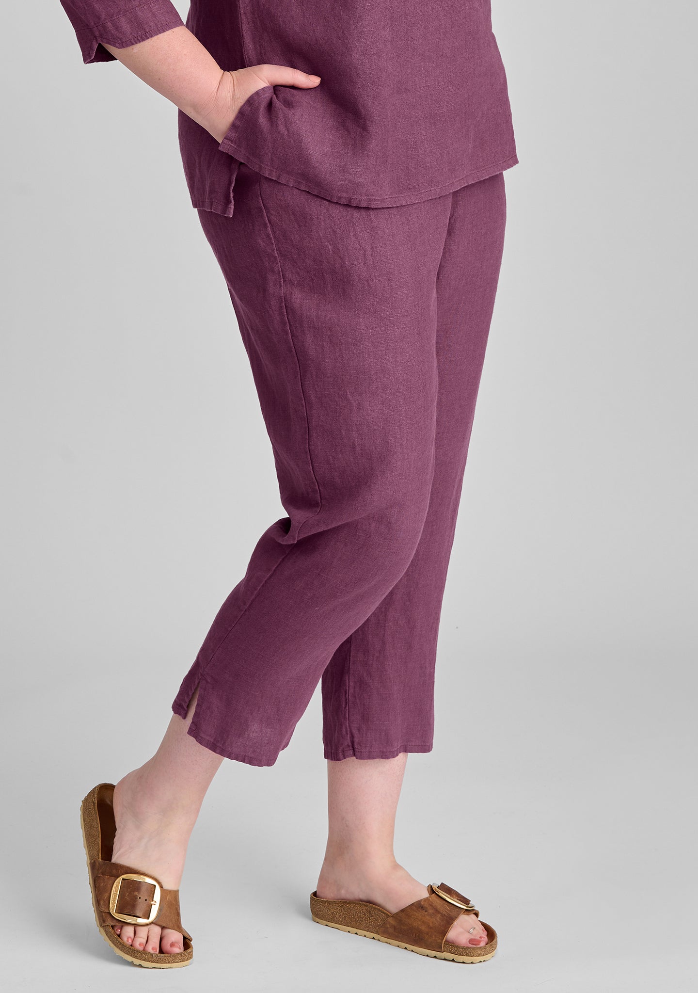 Stylish Pocketed Ankle Linen Pants for Women - Comfortable & Breathable Summer Pants - Office Wear & Casual Outfit - FINAL SALE