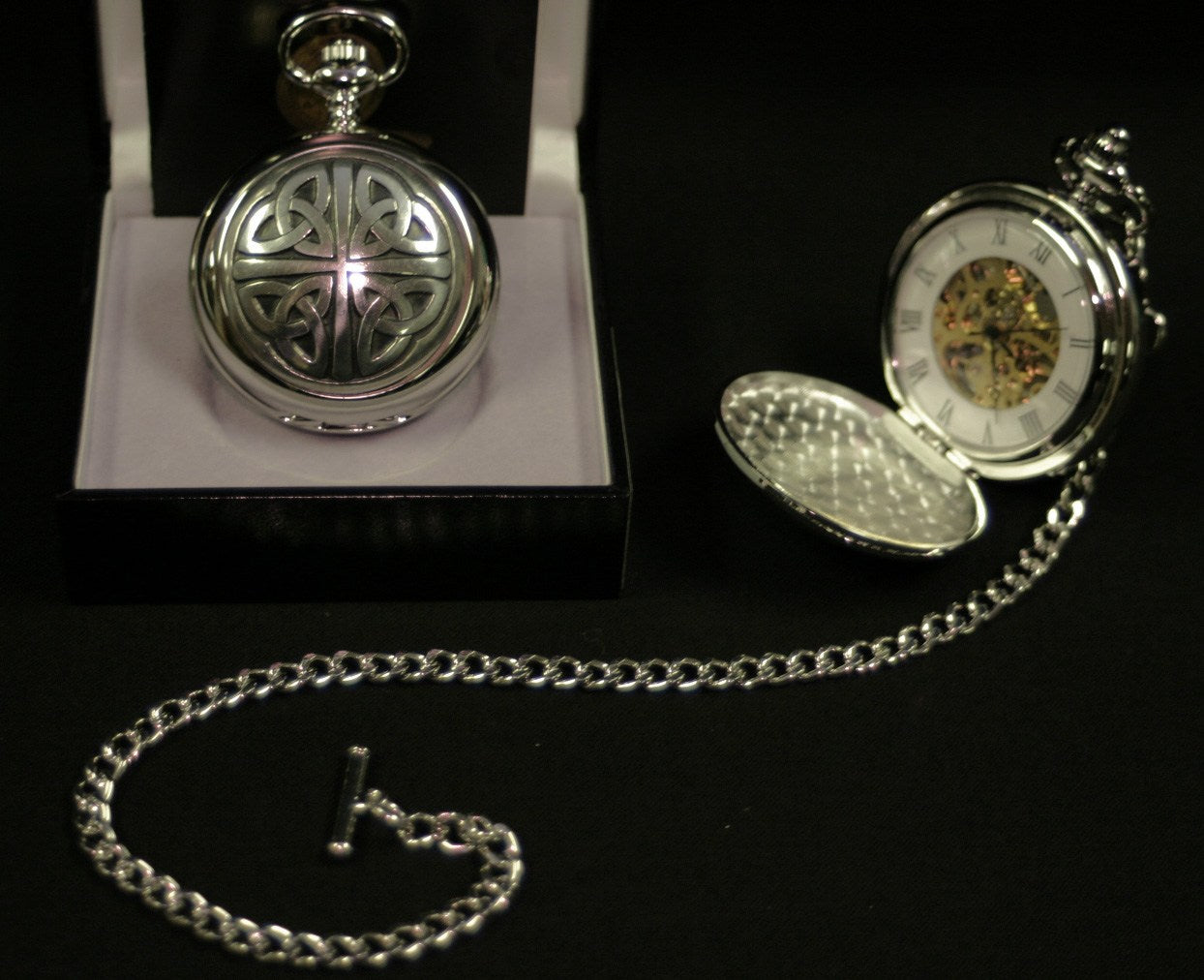 Vintage Celtic Mechanical Pocket Watch PW101M - Antique Style Wind-Up Timepiece for Men & Collectors | Perfect for Steampunk Fashion, Historical Reenactments & Gift Giving
