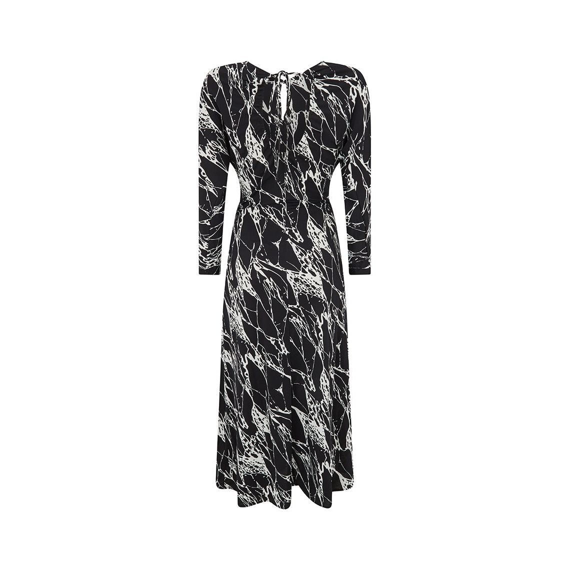 Elegant Marble Print Long Dress for Women - Stylish Maxi Dress for Casual, Party & Evening Wear