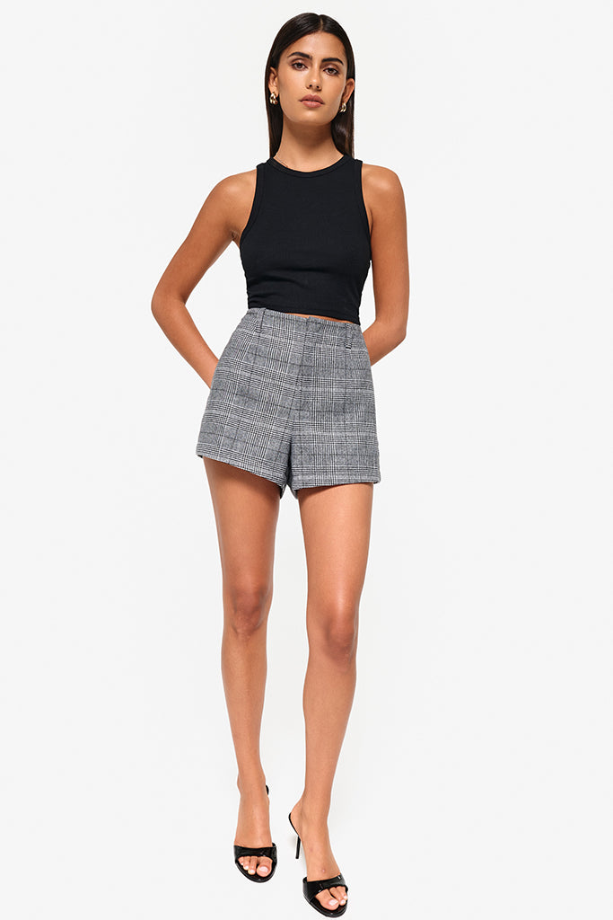 Cami NYC Mattie Short Sleeve Top - Black & White Women's Fashion Blouse for Casual Wear, Night Out, and Office Outfits