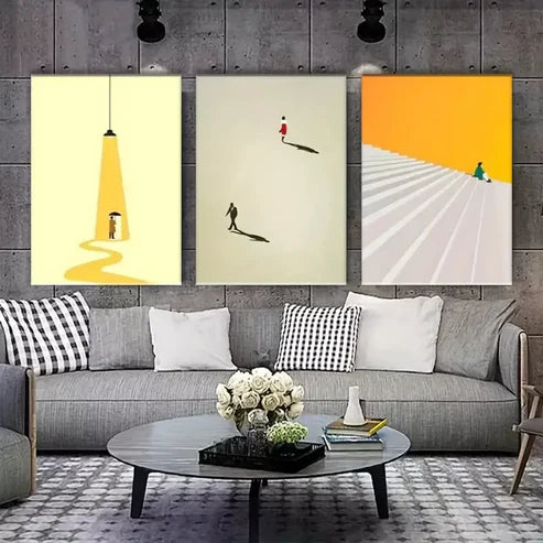 3-Piece Abstract & Figurative Canvas Wall Art Set - 60x90cm Framed Prints - High Quality Australian Made Ready-to-Hang Decor for Living Room, Bedroom & Office