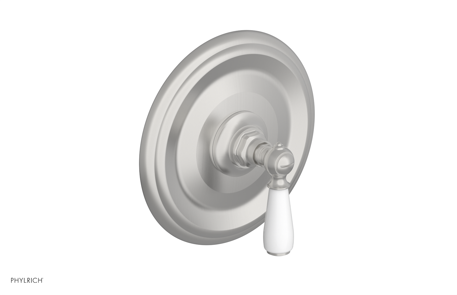 Jamestown Pressure Balance Shower Plate & Handle Trim Kit with White Accents - Model 735 - Perfect for Bathroom Renovation & Modern Home Upgrade