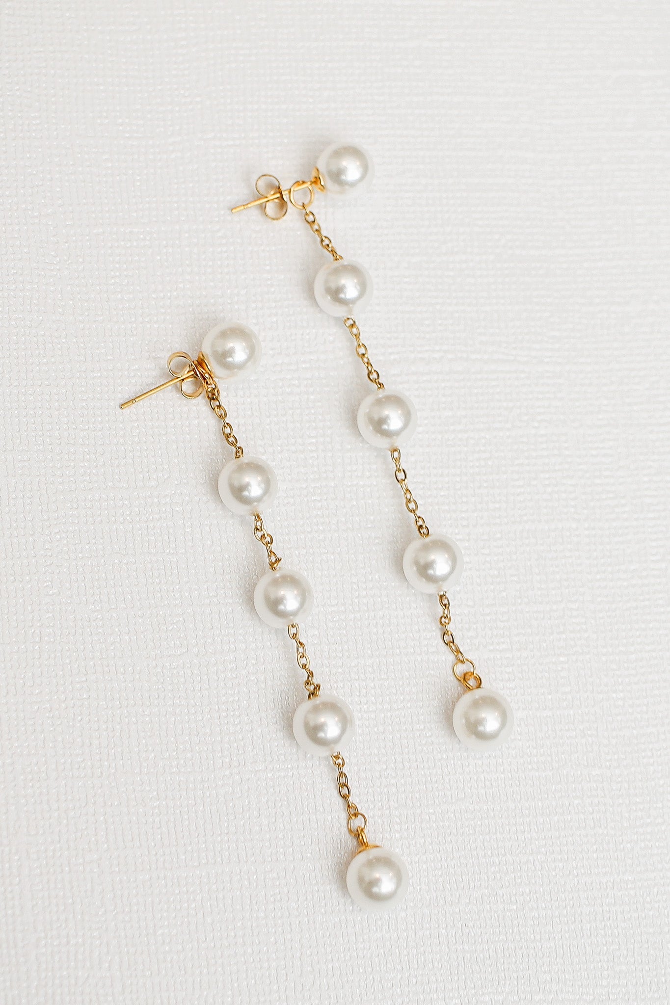 Emory Pearl Dangle Earrings in 14K Gold - Elegant Pearl Drop Earrings for Women | Perfect for Weddings, Parties & Special Occasions
