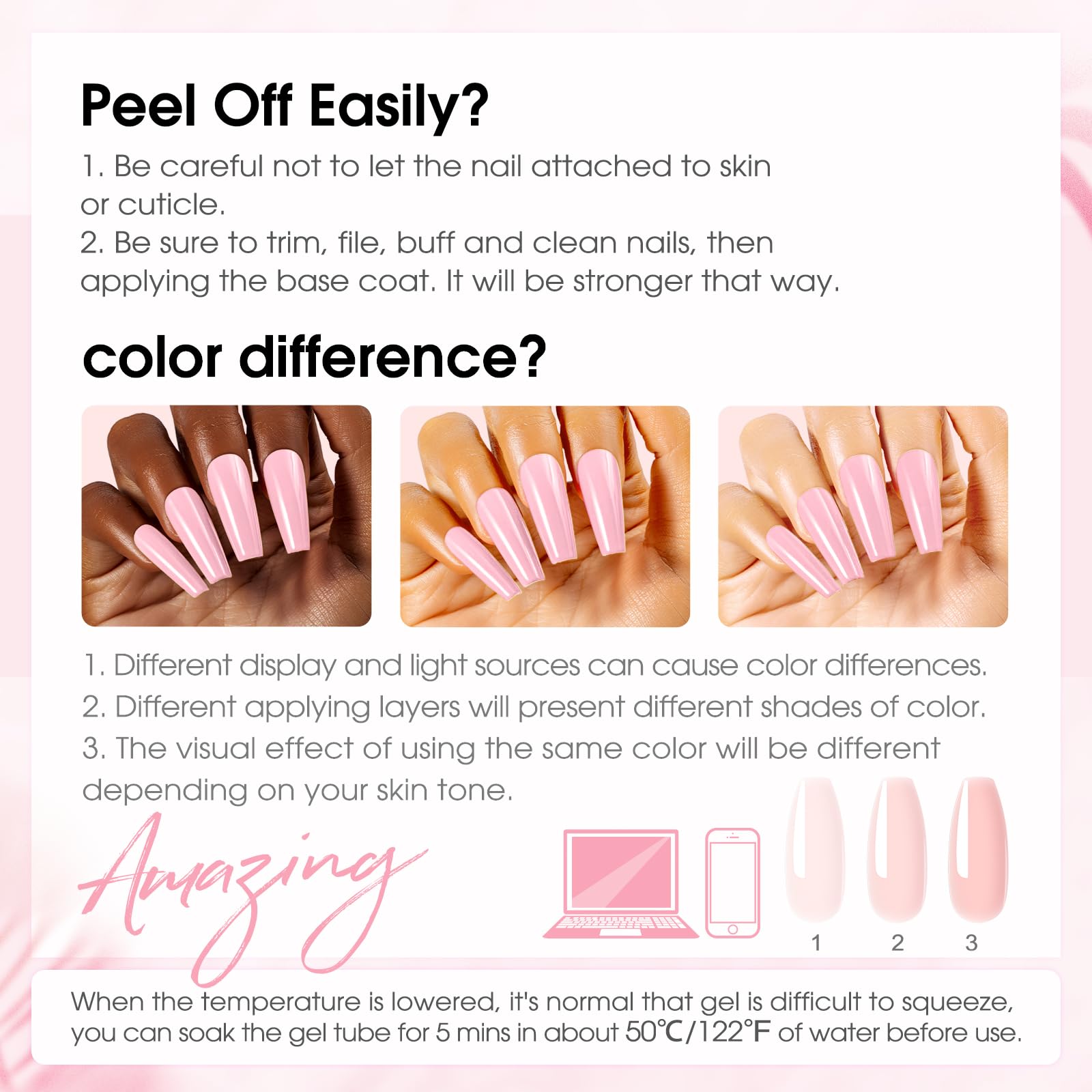 ROSALIND Acrylic Poly Nail Extension Gel Kit - 30ml Transparent Semi-Permanent Nail Gel Polish (2 Pack) with Brush & Nail Molds for Beginners - Perfect for DIY Nail Art, Salon Extensions & Home Manicures