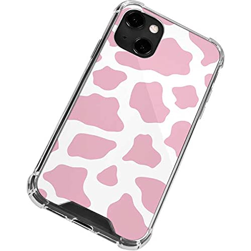 Skinit Clear iPhone 13 Case with Pink Cow Print - Slim Protective Cover for iPhone 13 (2021 Model) | Perfect for Everyday Use, Office & School Accessories