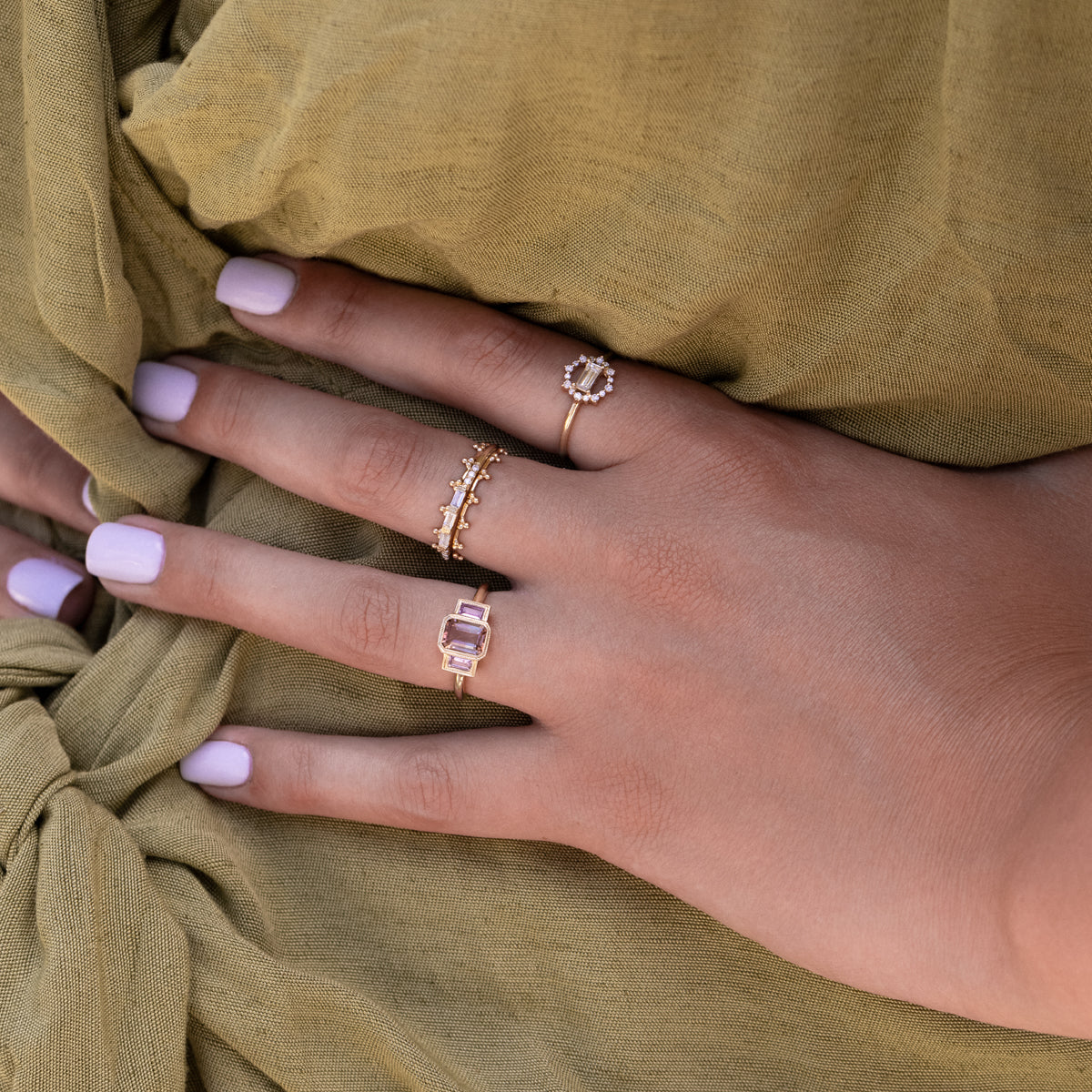 Exquisite Charlotte Bicolor Tourmaline & Sapphire Ring - Unique Handcrafted Jewelry for Women - Perfect for Weddings, Anniversaries & Special Occasions