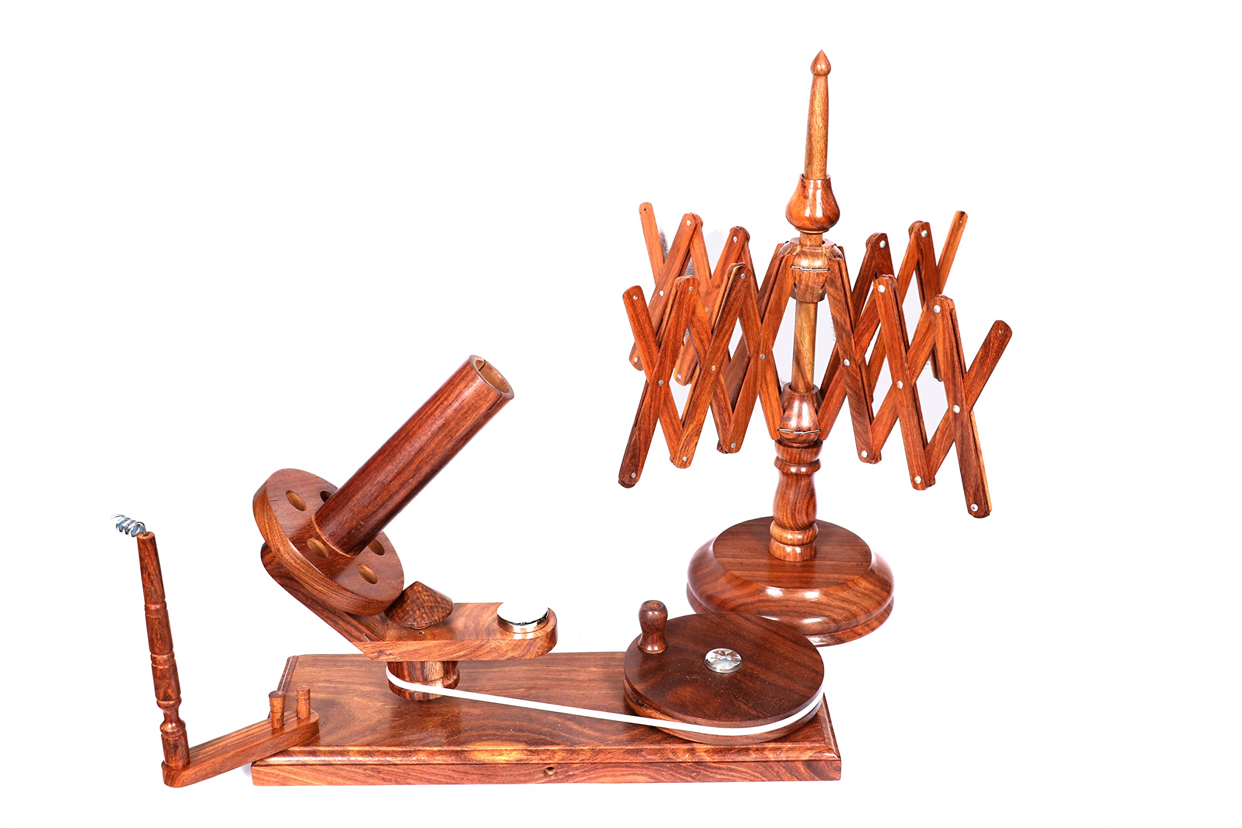 Vintage Wooden Yarn Winder & Swift Set - Handcrafted Rosewood Wool Yarn Ball Winder for Knitting, Crocheting, and Fiber Crafts | Perfect for Handmade Yarn Organization and DIY Projects by Sunrise Wood Store