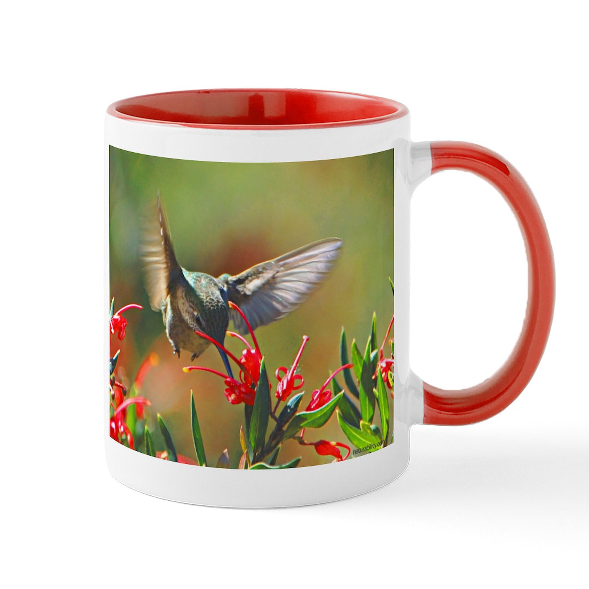 Hummingbird Ceramic Coffee Mug 11 oz (325 ml) - Insulated Tea & Coffee Cup for Home, Office, or Gifts - Cute Bird Design by CafePress
