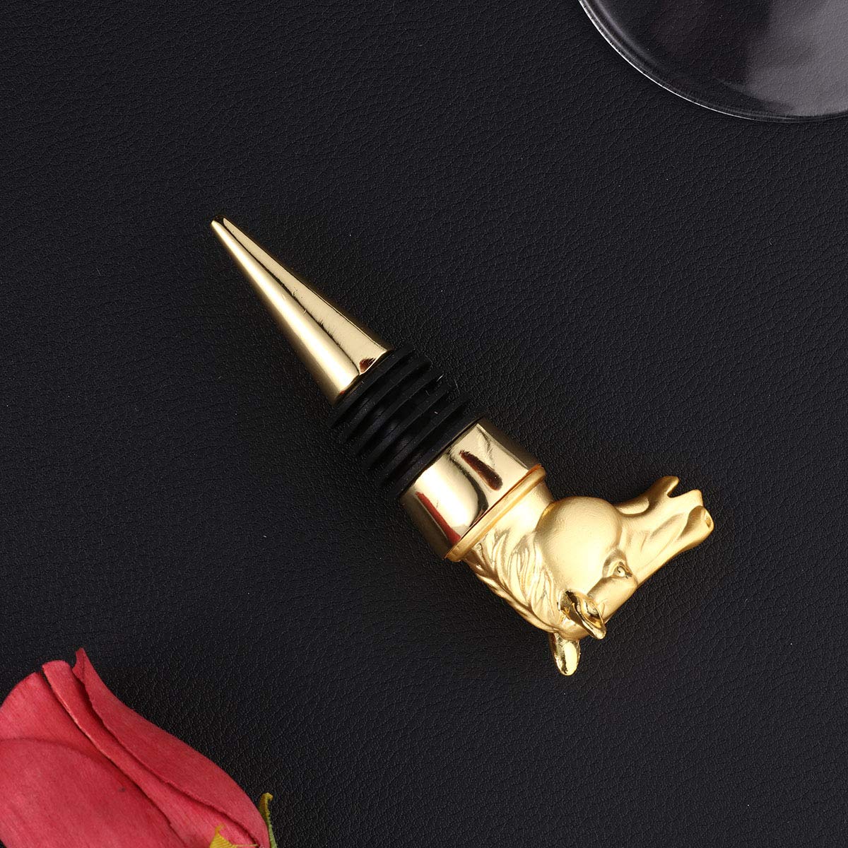 DOITOOL Premium Alloy Wine Bottle Stopper - Airtight Seal for Red, White & Sparkling Wine - Perfect for Home Bars, Parties & Gifts (1-Pack)