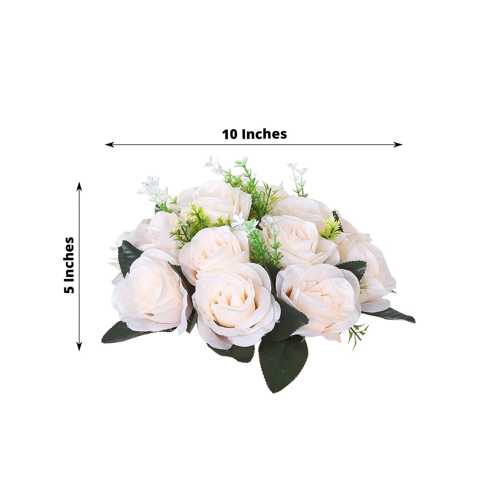 2 Bouquets of 10 Silk Roses Artificial Flower Balls - Elegant Home Decor for Weddings, Parties & Centerpieces