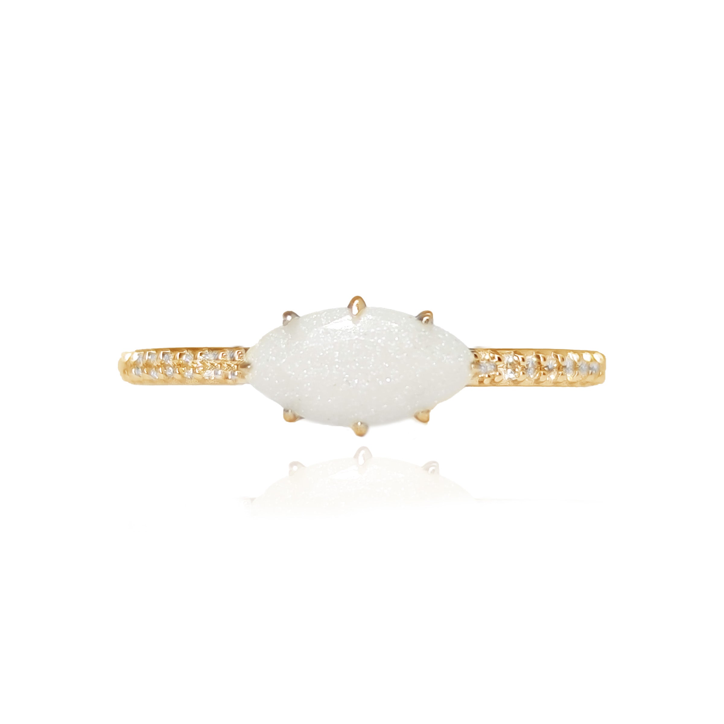 NurturedBonds 14K Gold Marquise Breastmilk Keepsake Ring - Perfect for Mothers to Cherish Precious Memories, Ideal for Breastfeeding Moms, Unique Jewelry Gift for New Moms and Baby Showers