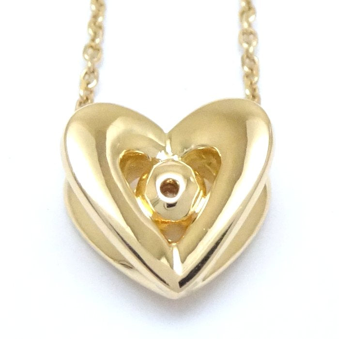 4℃ Heart Necklace 18K Yellow Gold with Diamond - Perfect for Valentine's Day Gifts, Anniversary Presents & Romantic Occasions