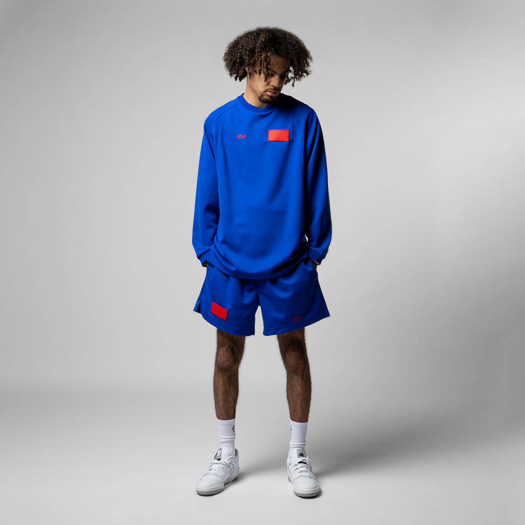 424 Logo Shorts for Men - Royal Blue Athletic Shorts | Comfortable Casual Wear for Gym, Running & Everyday Use