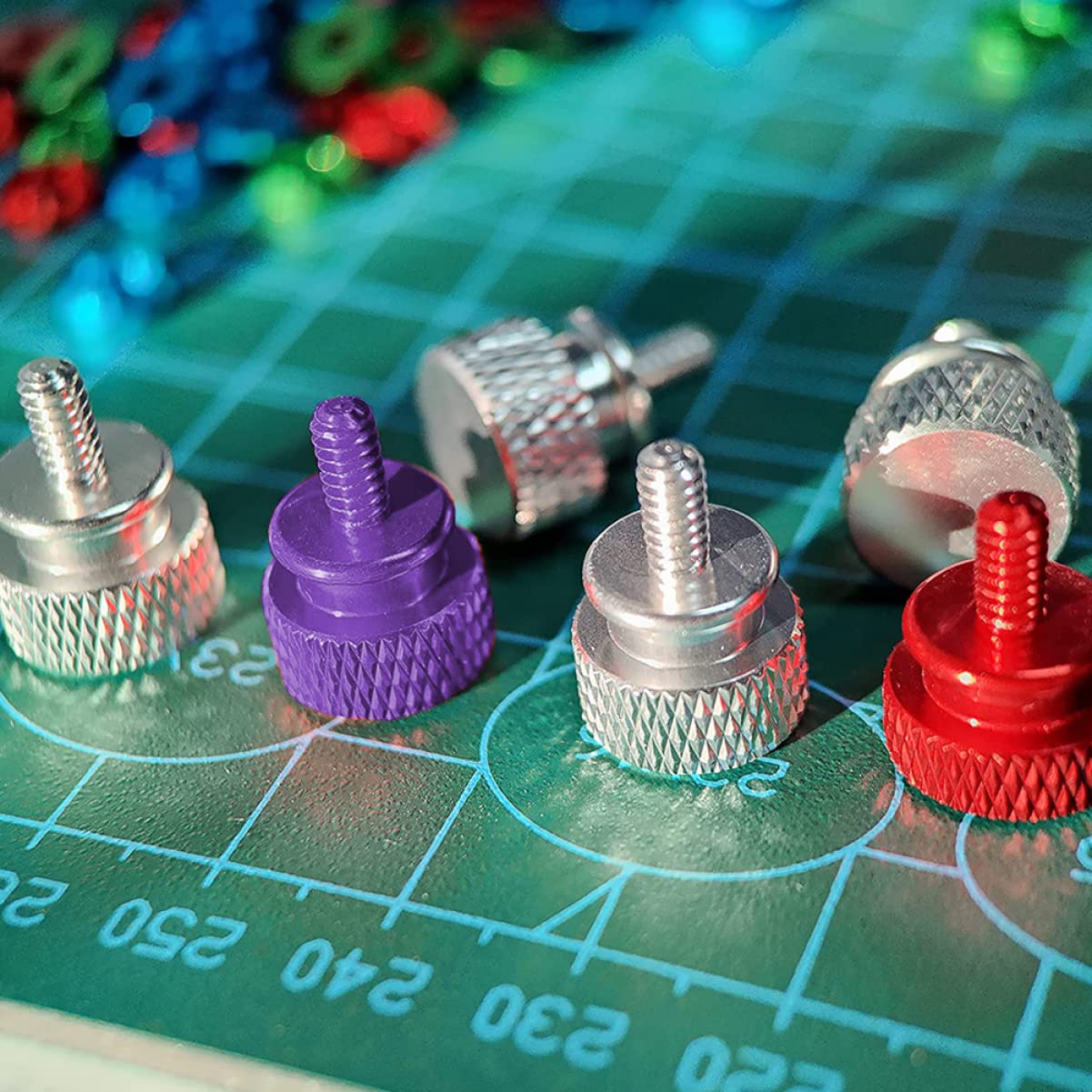 10PCS Aluminum Alloy Knurled Thumb Screws for Computer Case & Hard Drive - Durable Chassis Screws for PC Build, Repair, and DIY Projects - Perfect for Gaming Rigs, Workstations, and Server Racks