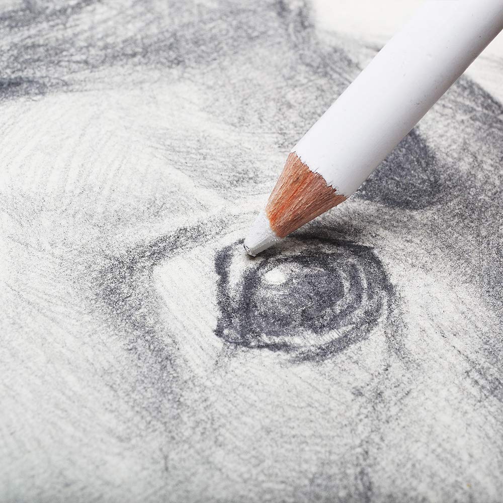 Pasler® 7803 Detail Eraser Pencil Set with Sharpener - 7-Pack Professional Sketching & Colored Illustration Tools for Artists, Designers, and Students - Perfect for Fine Art, Technical Drawing, and Classroom Use