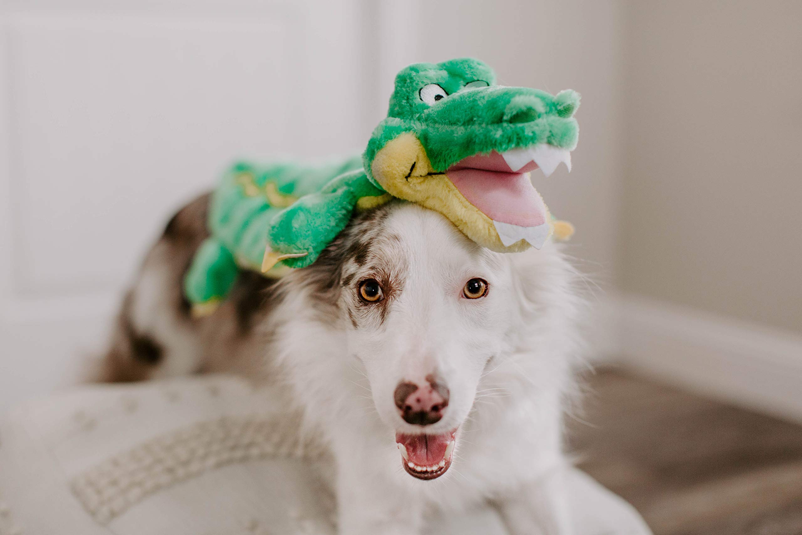 Outward Hound Squeaker Matz Plush Alligator Dog Toy - XXL Large Size for Big Dogs | Interactive Chew Toy for Aggressive Chewers, Outdoor Play & Training Rewards