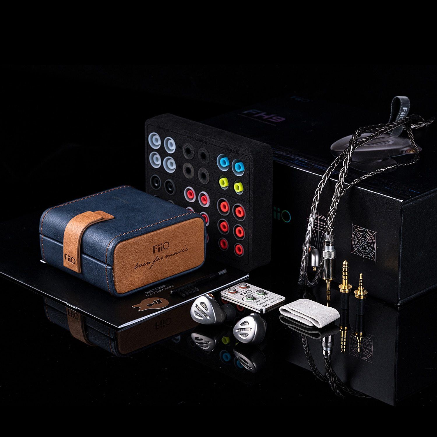 FiiO FH9 HiFi In-Ear Earphones with 1DD+6BA Drivers - Premium Sound for Audiophiles, Music Lovers & Studio Monitoring