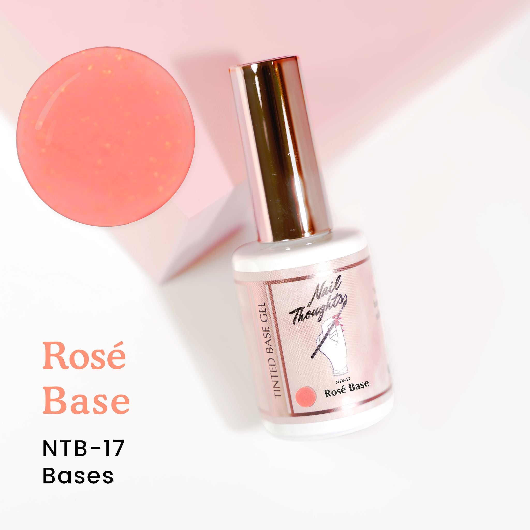NTB 17 Rosé Base Gel Polish - Long Lasting Nail Polish for Manicures & Pedicures - Perfect for Nail Salons, DIY Nails & Special Occasions