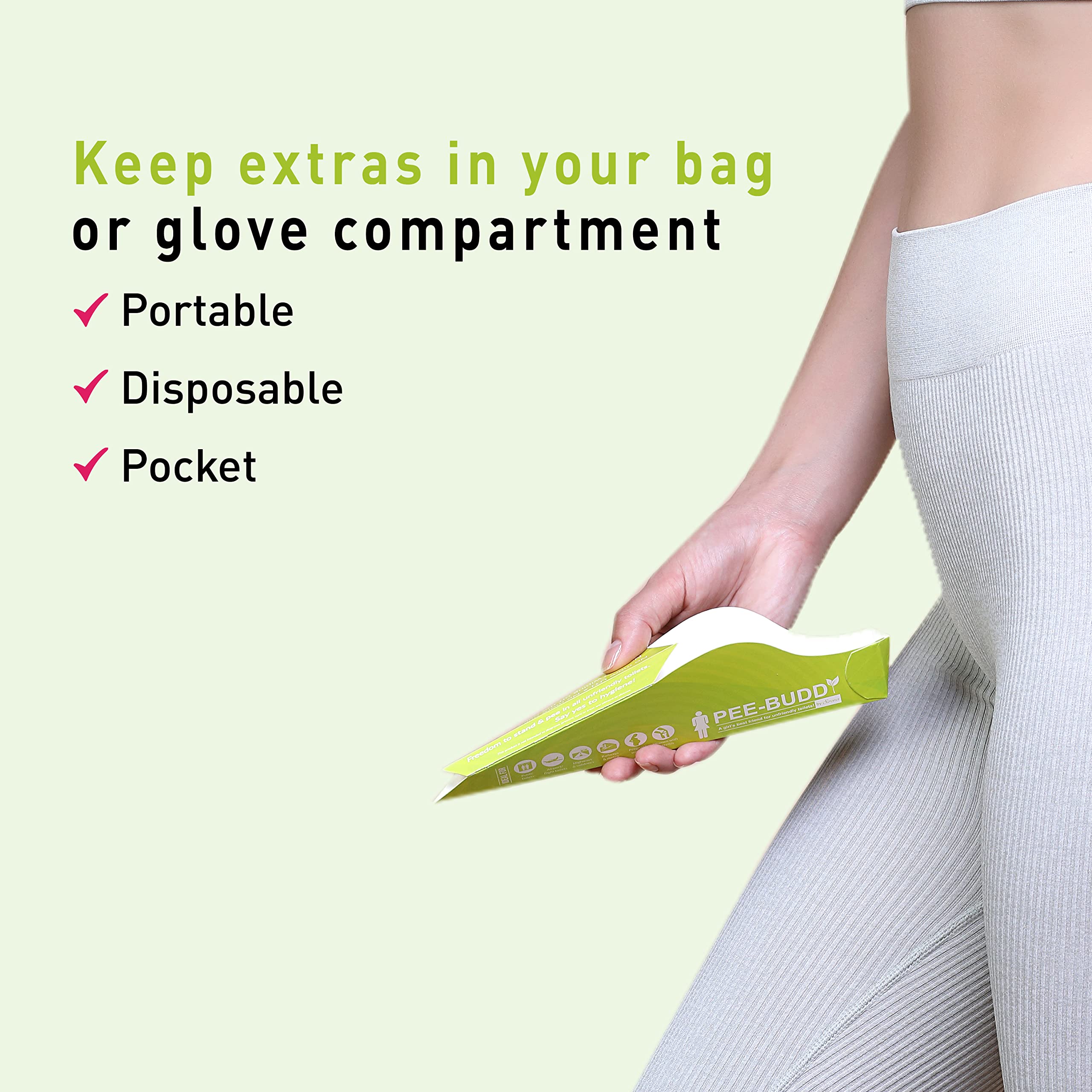 PEE BUDDY 10 Pack Disposable Female Urination Device for Women - Portable & Leak-Proof Stand to Pee Funnel | Perfect for Travel, Camping, Hiking, Public Toilets & Outdoor Activities | Compact Design for On-the-Go Convenience