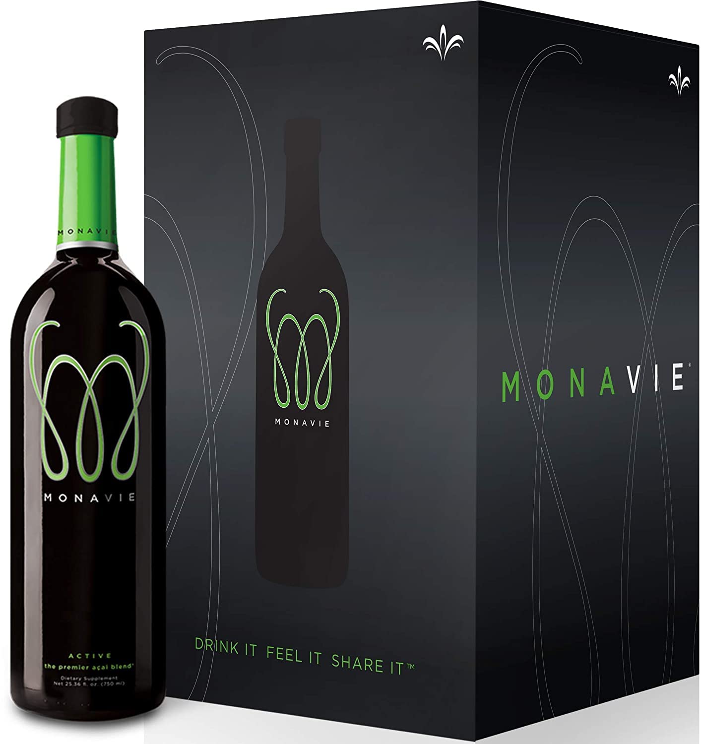 Monavie Active Antioxidant Juice - 1 Case (4 Bottles, 25.3oz Each) | Premium Acai Berry Blend for Energy & Immunity | Perfect for Workouts, Recovery & Daily Wellness