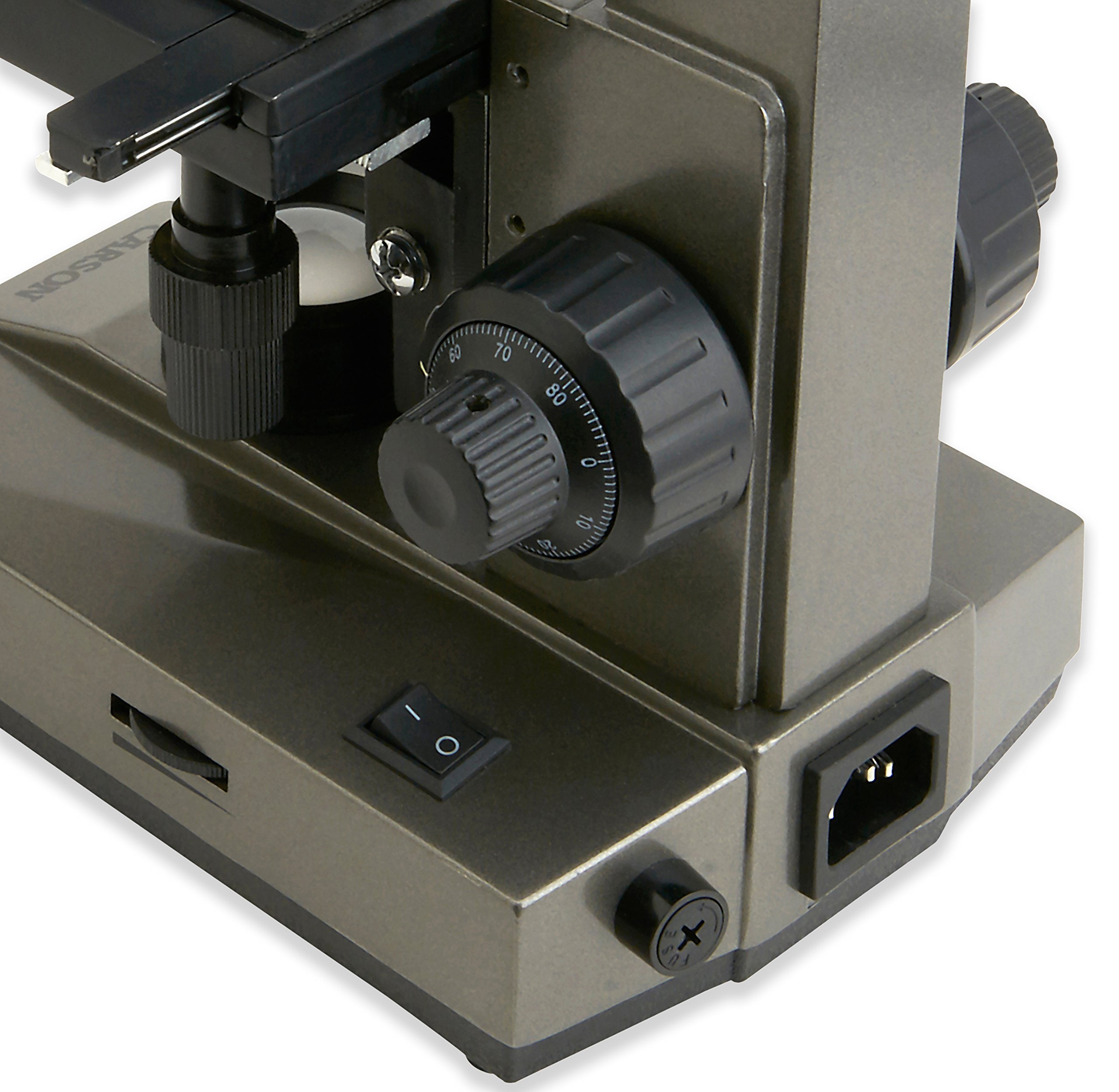 Carson MS-100SP Beginner Compound Microscope 100-1000x Magnification with Mechanical Stage & Smartphone Adapter - Perfect for Students, Home Science Labs & Digital Microphotography