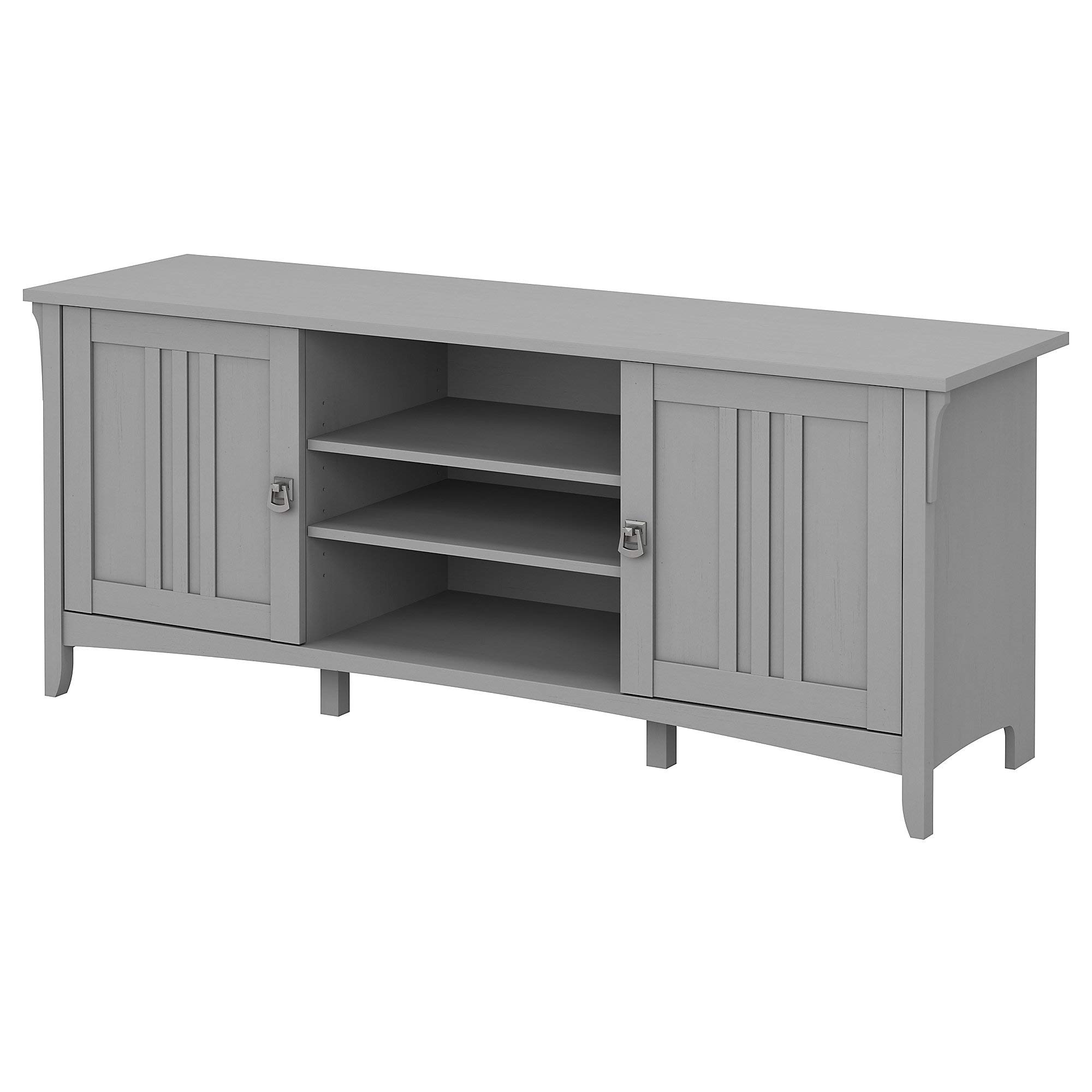 Bush Furniture Salinas TV Stand for 65 Inch TVs - 60W Entertainment Center in Cape Cod Gray - Perfect for Living Room, Bedroom & Home Theater Setup