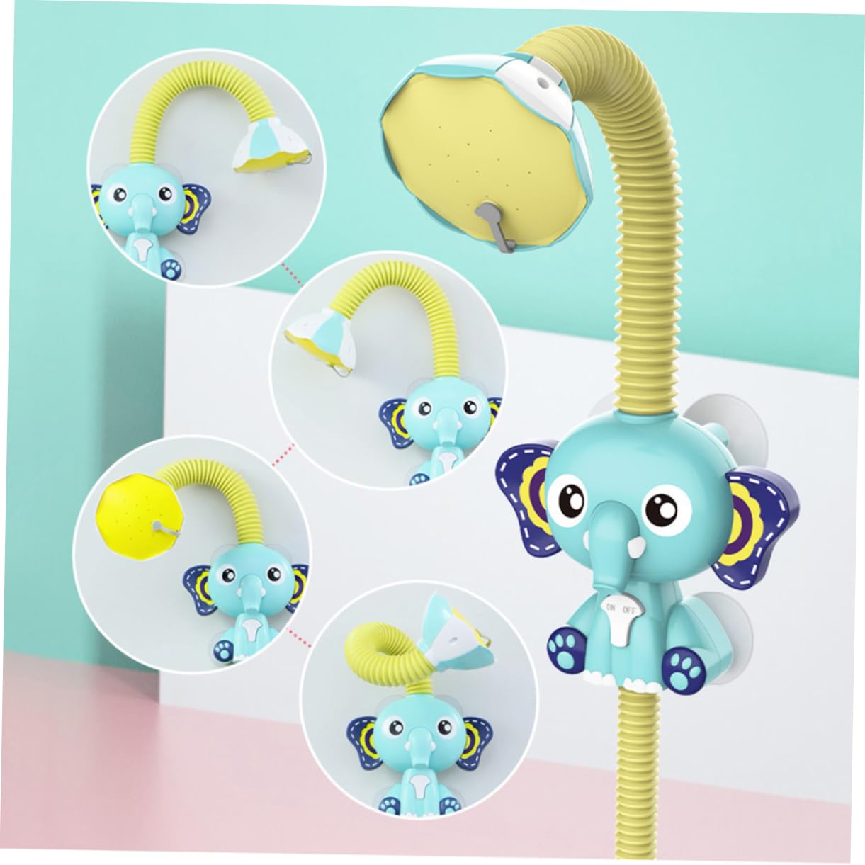 Totority 1pc Green Water Spray Shower Toy for Kids - Fun Bathtub Fountain & Bath Time Play - Perfect for Toddler Sensory Play and Baby Bath Time Entertainment