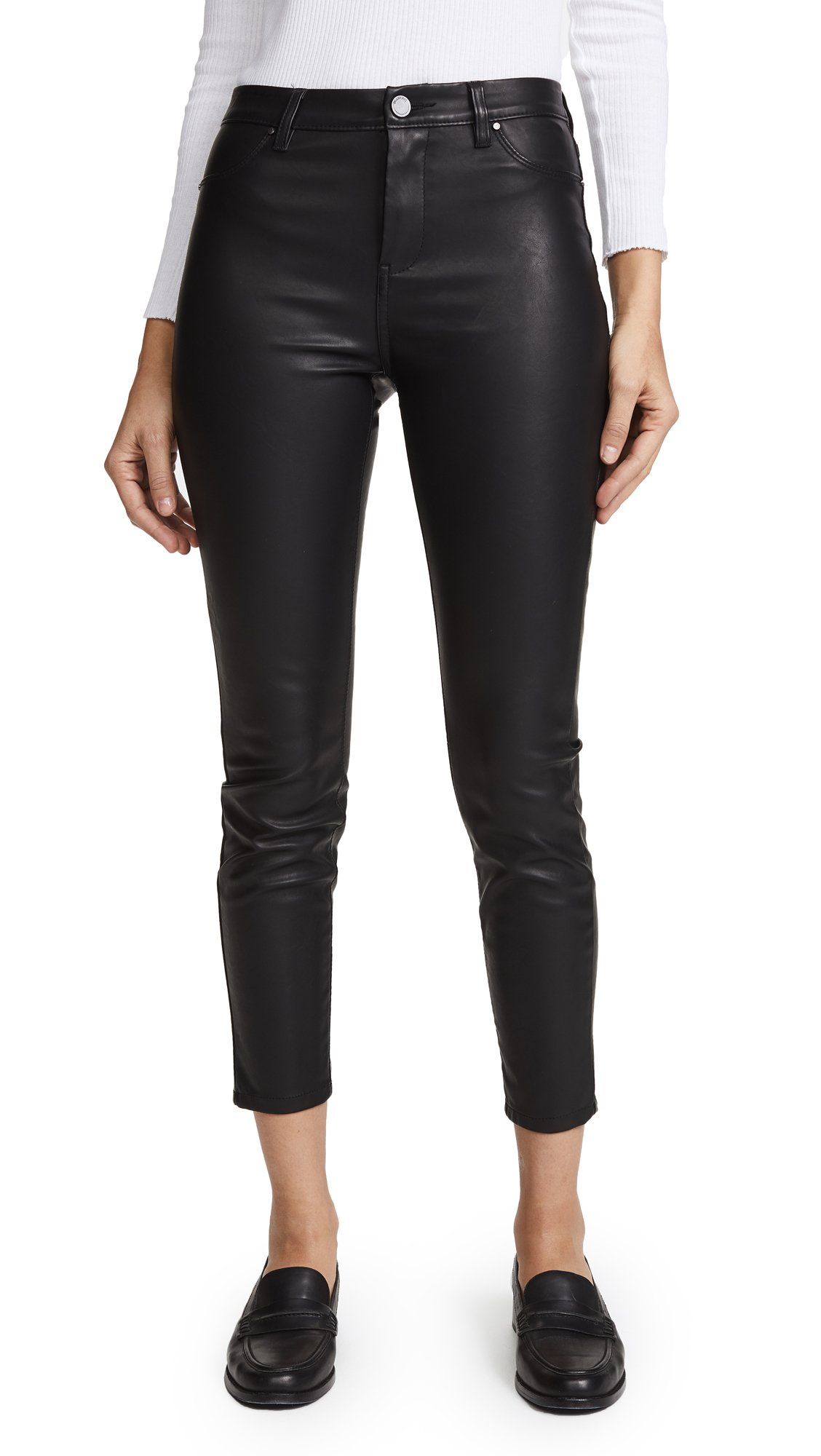 BLANKNYC Women's Vegan Leather Skinny Pants - Mid Rise Faux Leather Pants for Women, Stretchy & Comfortable, Perfect for Work, Office, Night Out & Casual Wear