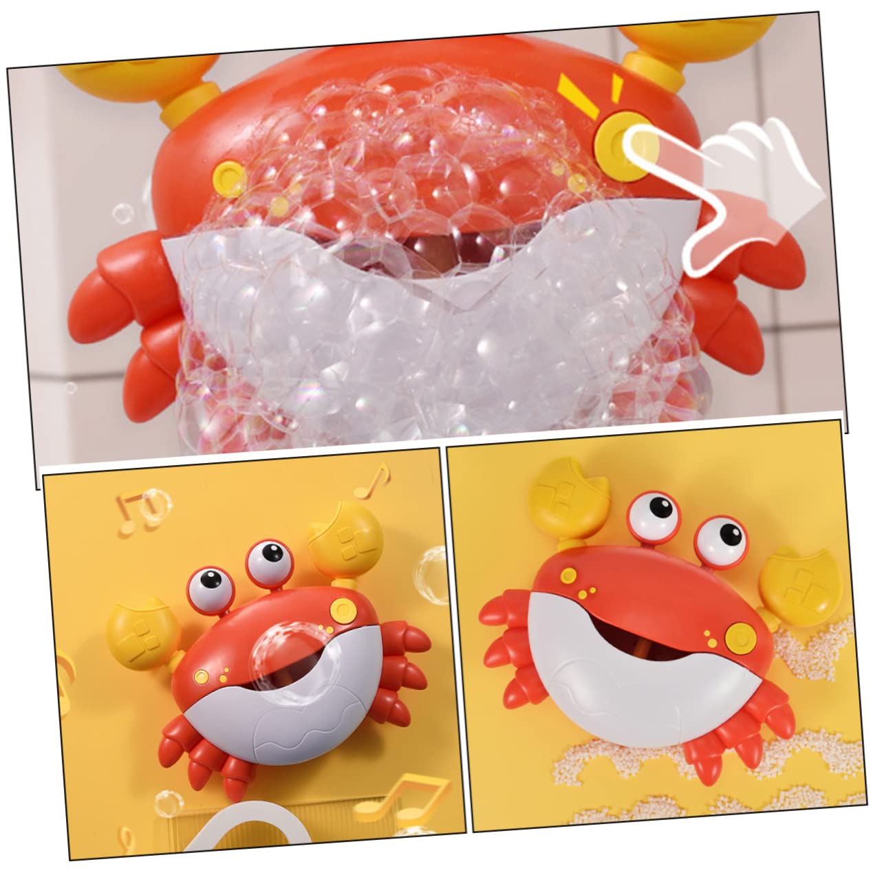 ORFOFE Kids Bath Bubble Machine - Red Plastic Toy for Bathtub Fun