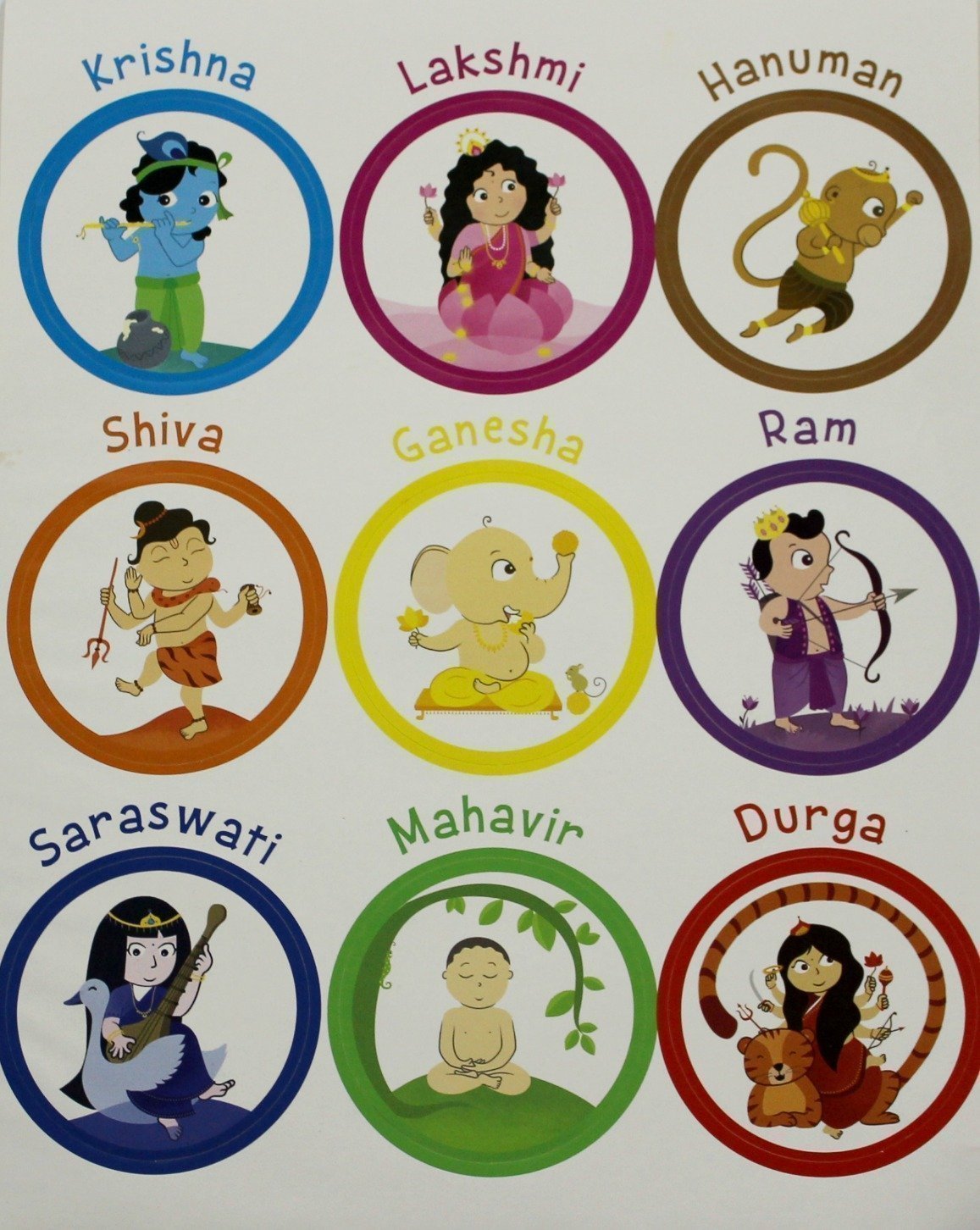 My First Book of Hindu Gods and Goddesses - Illustrated Children's Board Book | Perfect Baby Shower Gift & Learning Tool for Toddlers | Hindu Culture Education for Kids