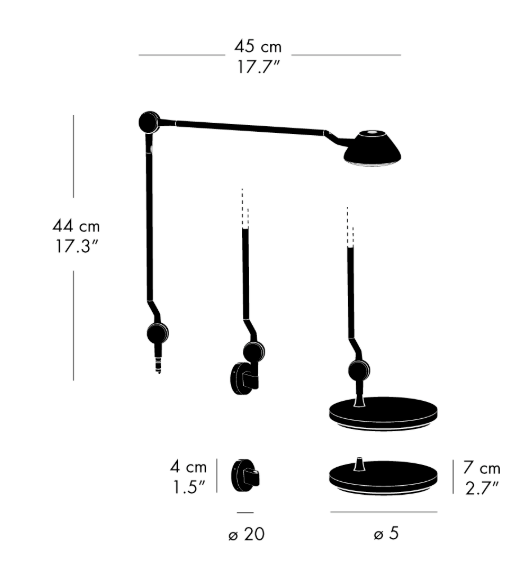 AQ01 Modern Table Lamp with Plug-in Cord - Perfect for Bedroom, Living Room & Office Decor