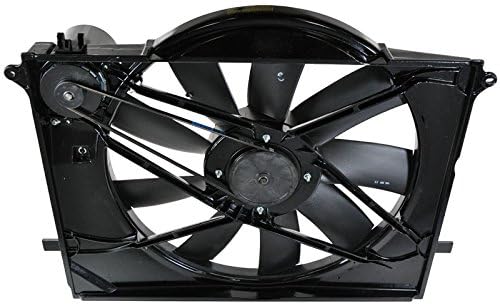 TRQ Radiator Cooling Fan Assembly Compatible with 2000-2001 Mercedes-Benz CL500, 2001 CL55 AMG, S430, S500, S55 AMG - MB3115113 - High Performance Cooling Solution for Hot Weather & Heavy Traffic Driving