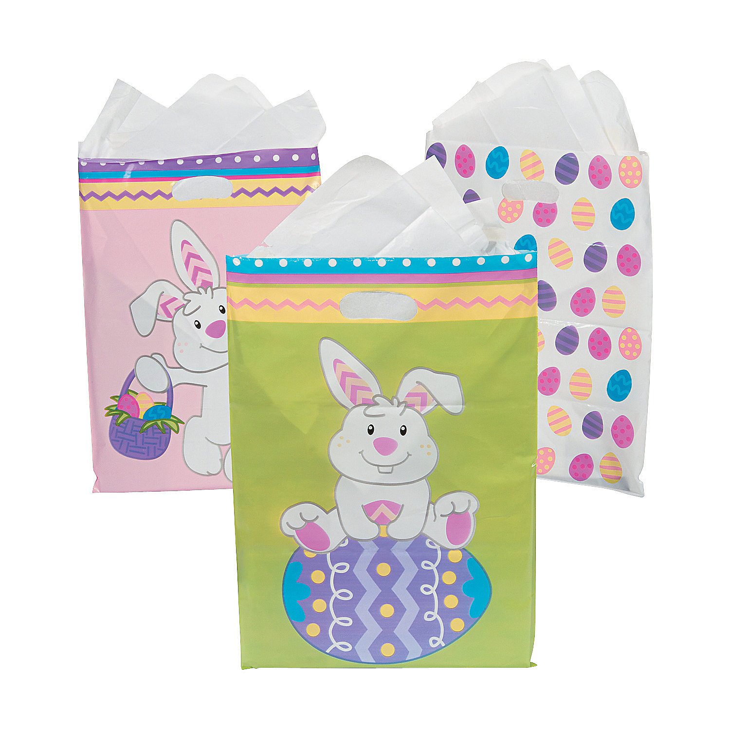 50-Pack Assorted Easter Gift Bags | Bulk Party Favors for Kids | Easter Egg Hunt, Classroom Treats & Spring Celebrations