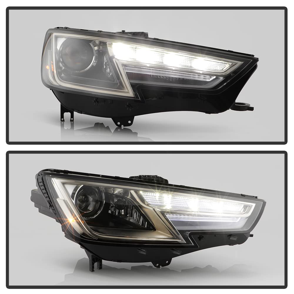 Premium Aftermarket OEM Style Headlights for 2017-2019 Audi A4 & S4 - Direct Replacement with Factory Xenon (Passenger Side) - Perfect for Night Driving & Car Upgrades