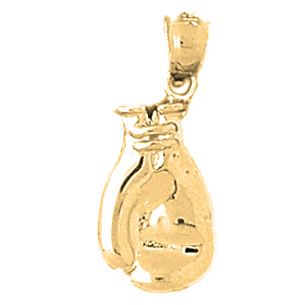 18K Yellow Gold Boxing Gloves Pendant Necklace - Handcrafted in USA - Perfect Gift for Boxing Fans & Athletes - Ideal for Sports Events, Workouts & Everyday Wear