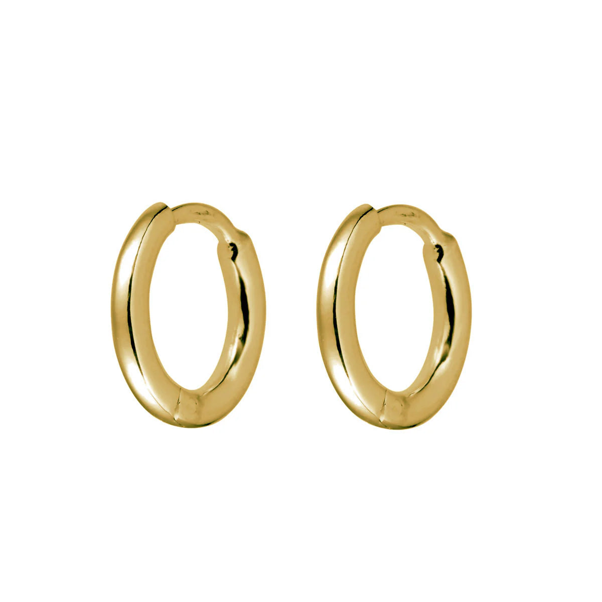 14K Gold Micro Round Huggie Earrings - Minimalist Hoop Earrings for Women, Perfect for Everyday Wear & Special Occasions